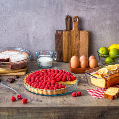 Khay Bánh Gốm Thủy Tinh Hình Tròn Ocuisine  – 27x27x3cm