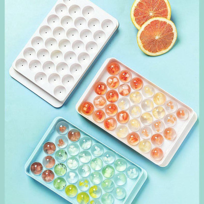 Combo 2 Khay Đá Tròn 33 Viên Tròn Nhựa Việt Nhật Làm Khuôn Rau Câu, Thạch Trái Cây, Khay Đá Viên Tròn Ngộ Nghĩnh - Hàng Việt Nam ( Tặng kèm 5 khăn lau tay pakasa)