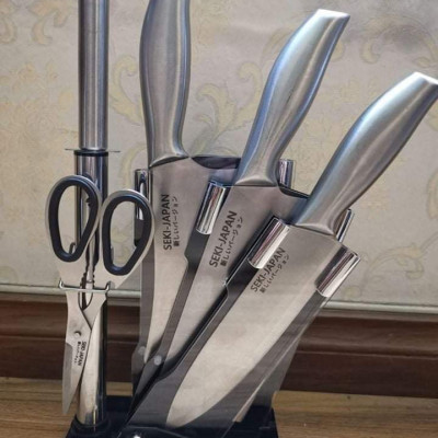 Bộ dao 6 món nhà bếp Nhật Bản Inox cao cấp - Chính hãng D Danido - Logo thân dao ngẫu nhiên