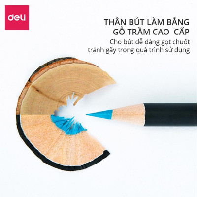 Bút chì màu nước cao cấp Deli dạng cốc - 24 màu/36 màu/48màu/72 màu - 68100/68101/68102/68114