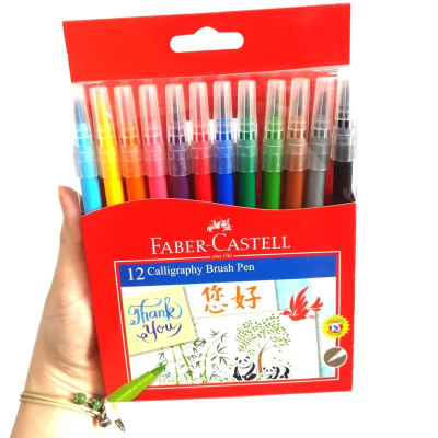 Bút thư pháp CALLIGRAPHY đầu cọ - 12 màu Faber 551512