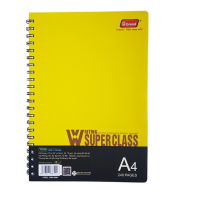 Sổ Lò Xo A4 240 Trang Bìa Giấy-8594