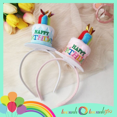 Cài tóc bánh sinh nhật có nến