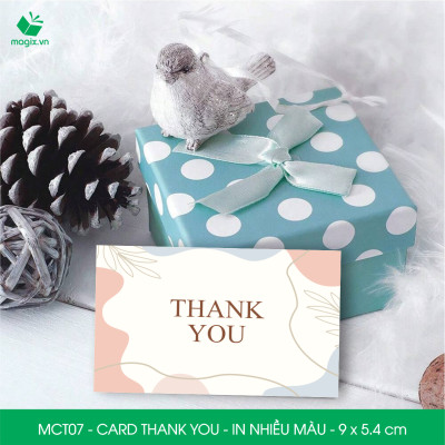 MCT07 - 9x5.4 cm - 500 Card Thank you, Thiệp cảm ơn khách hàng, card cám ơn cứng cáp sang trọng