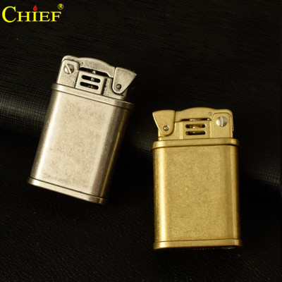 Vỏ Hột Quẹt Bật Lửa Xăng Chief CF211 Làm Bằng Đồng Nguyên Khối Nhiều Màu - Dùng Xăng Bấc Đá Cao Cấp