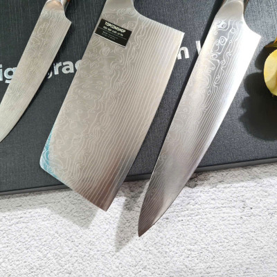 BỘ 3 DAO BẾP NHẬT THÉP DAMASCUS DT2