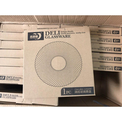 Đĩa thủy tinh vân xoáy 32cm