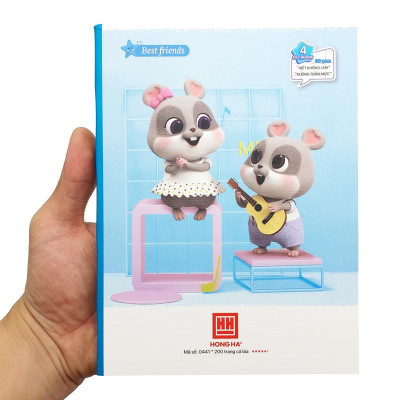 Combo 5 Tập Class Best Friend - 4 Ly Ngang 200 Trang 80gsm - Hồng Hà 0441 (Mẫu Màu Giao Ngẫu Nhiên)