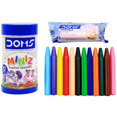Hộp 12 Bút Màu Sáp Miniz - Doms 7693