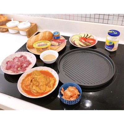 Chảo nướng gang đúc nguyên khối, chống dính 2 lớp Rapido - Dùng được cho bếp từ