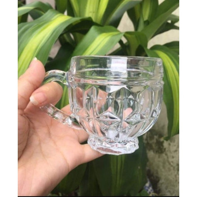 Bộ 6 Ly Thủy Tinh Có Quai Cầm Hàng Cao Cấp 180ML - HÀNG CHÍNH HÃNG MINIIN