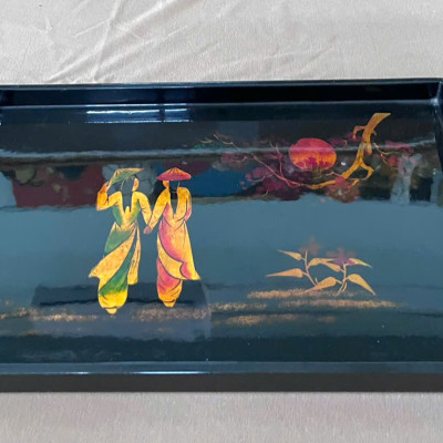 Khay Sơn Mài Cao Cấp – Mã KC18 | Size 35x23x2 cm | Sang Trọng – Tinh Tế