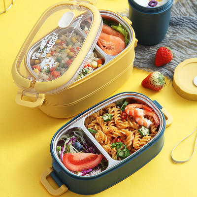 Hộp Cơm Giữ Nhiệt, Hộp Đựng Cơm Inox 304, Chống Gỉ, Chống Đổ Tiện Lợi, Màu Ngẫu Nhiên - Hàng Nhập Khẩu