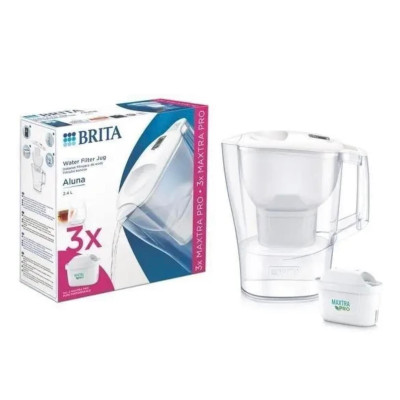 Bình lọc nước BRITA Aluna MX Pro white 2,4L kèm 3 lõi lọc model 2024 Hàng chính hãng