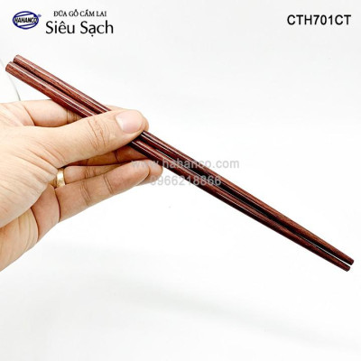 Đũa tròn gỗ Cẩm Lai Siêu sạch (10 đôi) CTH701CT - gỗ tự nhiên vân đẹp ️- An toàn khi sử dụng