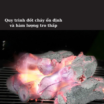 Hộp than củi 2.5kg ít khói chuyên dùng nướng BBQ, nướng thịt, tiện lợi, an toàn, không mùi