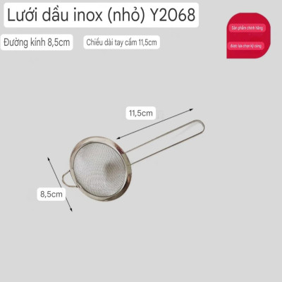 Vợt Rây bột inox lọc trà cafe có tay cầm làm bánh vắt chanh inox - Dụng Cụ Lọc Bột Rây Lọc Sifter Lưới Lọc