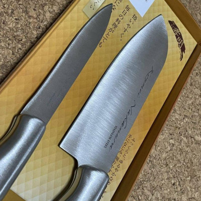 Combo 2 Set 2 dao làm bếp Nakamura nội địa Nhật Bản - Tặng đá mài dao Nhật Bản