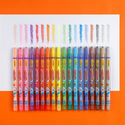 Vỉ Bút Sáp Vặn Thiên Long TCR-C05/DO (18 Màu)