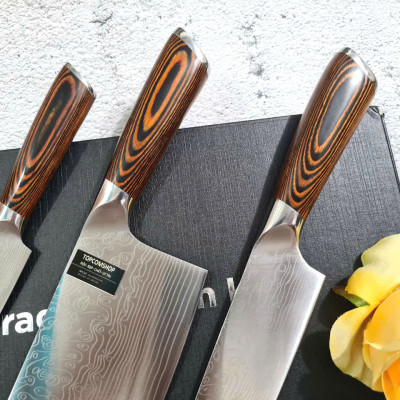 BỘ 3 DAO BẾP NHẬT THÉP DAMASCUS DT2