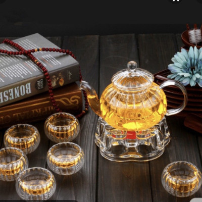 BỘ  6 CỐC THỦY TINH UỐNG TRÀ VÂN TRÁI BÍ - ANTH675