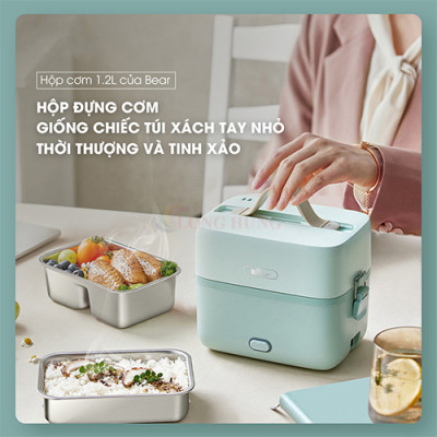 Hộp cơm điện Bear SB-HC12L - Hàng chính hãng