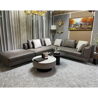 Sofa da bò thật 100% Tundo SFCT23 3m x 2m6 hàng cao cấp chuẩn da bò nhập khẩu Ý