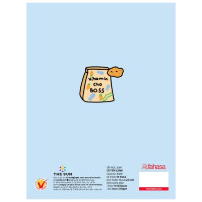 Tập Học Sinh Cô Tiên Xanh - Miền Nam - 4 Ô Ly - 96 Trang 100gsm - The Sun - Thị Trấn Mèo