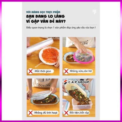 Màng bọc thực phẩm ️ ️ co giãn siêu dai có chun hình túi gấu set 100 chiếc