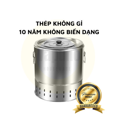 Bếp Nướng Than Không Khói, Chất Liệu Inox Cao Cấp Không Gỉ, Gọn Gàng, Tiện Lợi - Hàng Chính Hãng