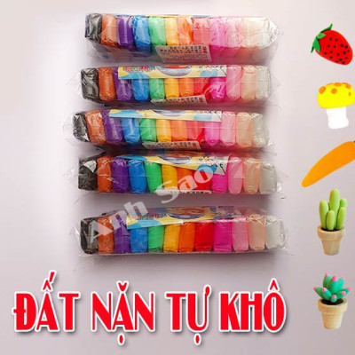Đất sét, đất nặn tự khô màu an toàn nặn hình đáng yêu siêu nhẹ an toàn cho bé, không mùi