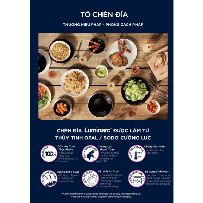 Đĩa Sâu Thủy Tinh Luminarc Diwali Light Turquoise 20cm cường lực, chịu nhiệt - 1 đĩa - P2019