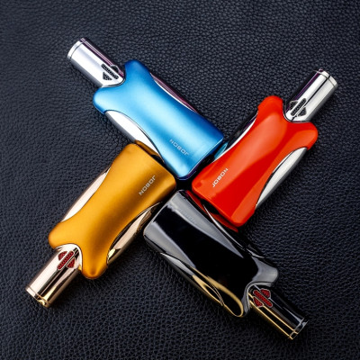Vỏ Hột Quẹt Bật Lửa Khò Gas 4 Tia Cực Mạnh Jobon ZB-386 Hình Chai Nước Hoa - Dùng Gas Cao Cấp