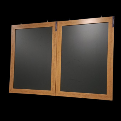 Bảng Đen Menu Viết Phấn Khung Gỗ Nâu Treo Tường 40x60cm