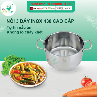 Nồi Luộc Gà Inox 3 Đáy Inox Fivestar , tặng 1 vá canh