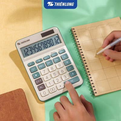 Máy tính văn phòng Thiên Long Flexio CAL-010|Chức năng tính thuế, sử dụng pin và năng lượng mặt trời