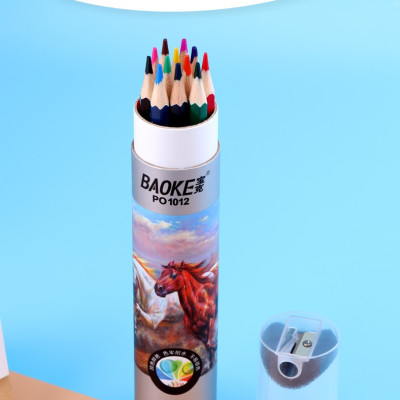 Bút chì 12 màu kèm gọt chì Baoke - PO1012