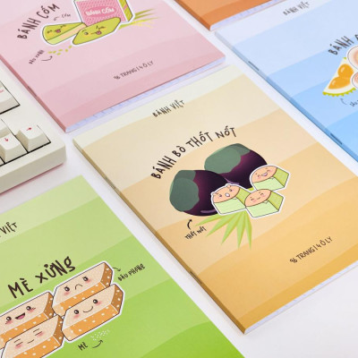 Tập Học Sinh Bánh Việt - Miền Nam - 4 Ô Ly - 96 Trang 80gsm - The Sun 05 - Mè Xửng