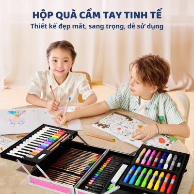 Bộ bút màu 100 chi tiết Màu sáp cao cấp hữu cơ  Mideer Artist Suitcase