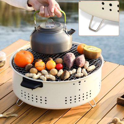Bếp Nướng Than Hoa, Lò Nướng Thịt BBQ - Cao Cấp Chất Liệu Thép Chịu Nhiệt Có Chân Phụ Chắc Chắn An Toàn - HÀNG CHÍNH HÃNG MINIIN
