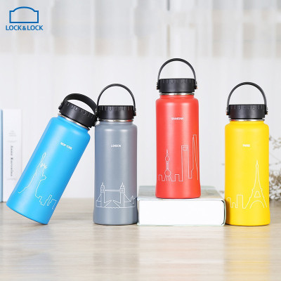 Bình Giữ Nhiệt Lock&Lock RigaTumbler màu xám LHC4160GRY dung tích 897ml - Hàng chính hãng, thép không gỉ - JoyMall