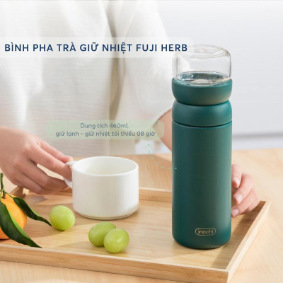 Bình Pha Trà Giữ Nhiệt Fuji Leaf 450 ml - Inochi HNK.BTFH.3585 (Mẫu Màu Giao Ngẫu Nhiên)