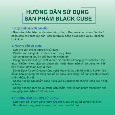 Bộ nồi xửng hấp T&K Kimscook hàn Quốc Blackcube 24CM, 3 lớp đúc liền inox 304 , siêu bền cào không xước
