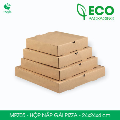 MPZ05 - 24x24x4 cm - 60 Hộp nắp gài pizza đa dụng - Hộp nắp gập, hộp carton gói hàng, hộp quà