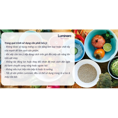 Đĩa Thủy Tinh Luminarc Shells 25cm cường lực, kháng vỡ - 1 đĩa - Q1658