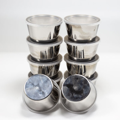 Combo 10 Khuôn Làm Bánh Flan Rau Câu Cupcake Inox 304 ( 7cm ) Nắp Nhựa Khít ( Tặng 20 Khuôn Rau Câu Không Nắp ) 