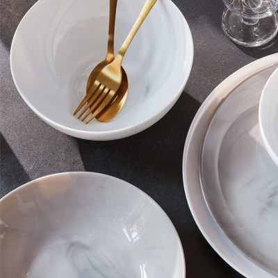 Tô thủy tinh Luminarc Diwali Granit Marble 21cm - Bộ 2 tô - P9836