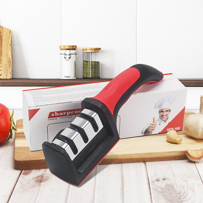 Dụng cụ mài dao , kéo đa năng 3 rãnh sắc bén ,máy mài dao bằng tay 3 cấp độ siêu tốc nhanh và tiện dụng