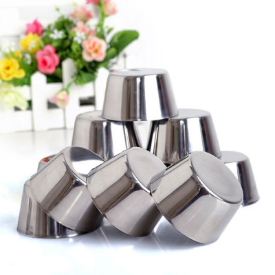 Bộ 20 Khuôn Làm Bánh Inox 304 Có Nắp ( 7cm ) Làm Bánh Flan , Rau Câu , Cupcake, Làm Đá Không Gỉ