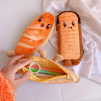 Túi Đựng Bút Hình Bánh Mì Nhồi Bông Sáng Tạo Vui Nhộn Sức Chứa Lớn - Hàng Chính Hãng